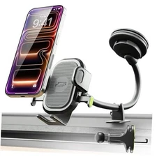  OneClick Flexible Phone Holder for Car Dashboard,Windshield & Vent,3 Gooseneck