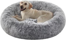 45 inches Donut Dog Bed Extra Large Dogs,Calming Fluffy Round Jumbo Pet Bed