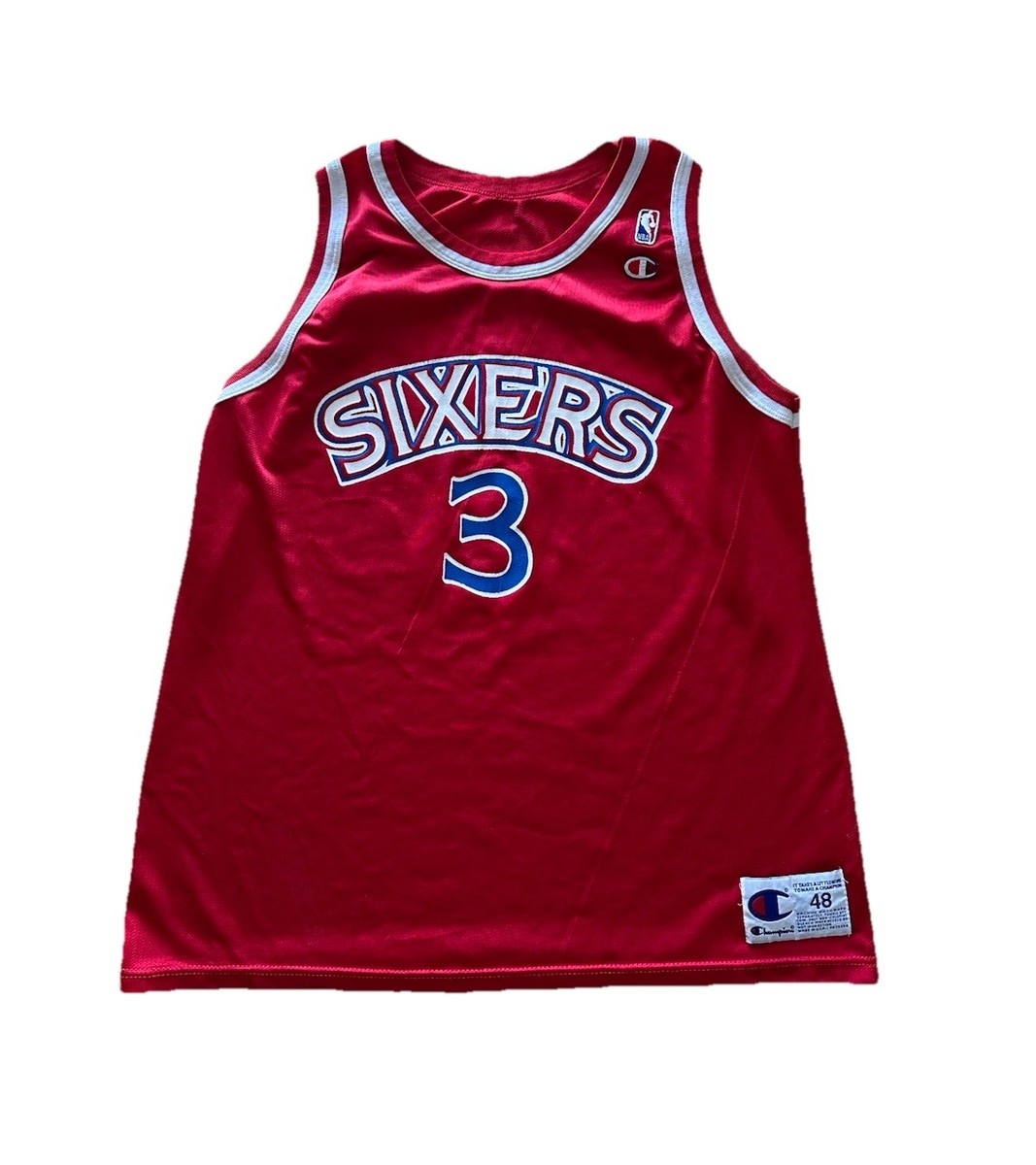 Vintage 1996-97 Champion Philadelphia 76ers Allen Iverson Jersey