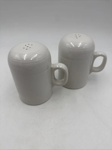Fiesta Ware Rangetop Salt & Pepper Shakers Set White Homer Laughlin HLC