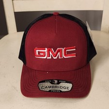 GMC Trucker Hat Burgundy Black Mesh Snapback ...