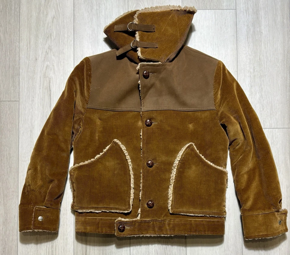 Abrigo Chaqueta Rancho Forrado Sherpa Pana Sears Roebuck Años 70 De Colección Marrón Para Hombre Grande Foto 3 de 4