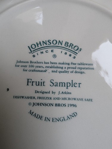 Johnson brothers Fruit sampler side plates 7 1/4" superb condition - Picture 9 of 9