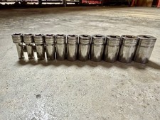 Snap-On FSS Series 3/8” Drive SAE Deep Socket Set 1/4”–7/8” USA