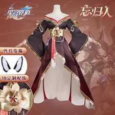 Game Honkai:Star Rail Fugue Costume Dress Bandeau Shorts Skirt W/Accessories