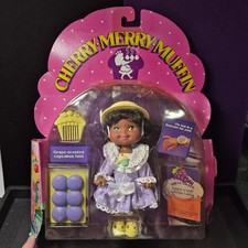 RARE NRFB/NIB Vintage Mattel Cherry Merry Muffin Greta Grape Black/Brown Doll