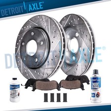 6pc Front Drilled Rotors Brake Pads For Chevy Cavalier Grand Am Sunfire Pontiac