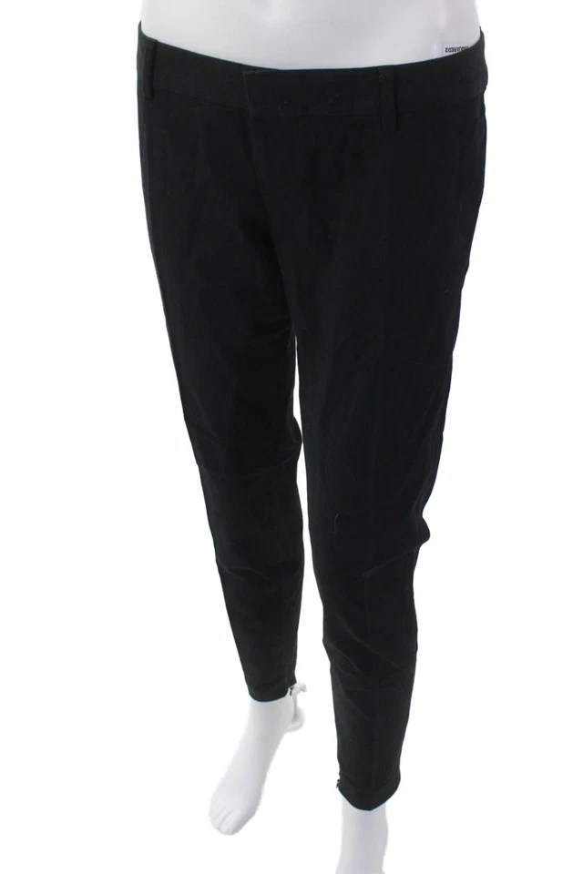 Pantalones cónicos de tiro bajo de mezcla de lana negros talla 40 Dsquared2 para mujer Foto 2 de 4