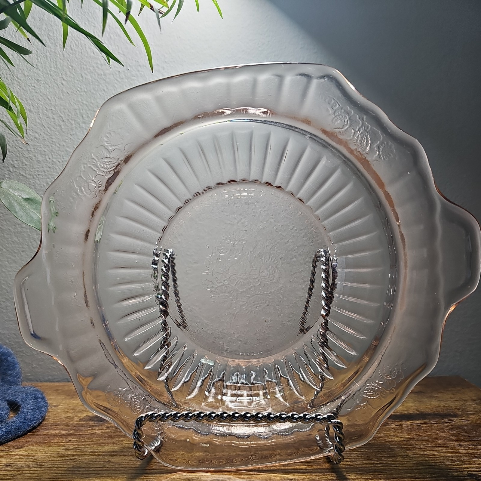 Pink Depression Glass Mayfair Open Rose 8 Inch Bowl