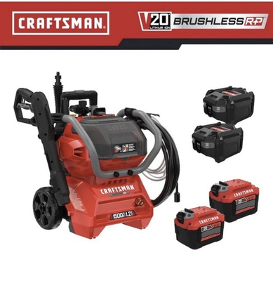 #ad Craftsman V20 1500 PSI Cold Water Pressure Washer 2 Batteries CMCPW1500N2 $200.00