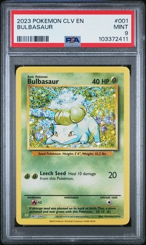 2023 Pokemon TCG Classic Venusaur & Lugia EX Deck #001 Bulbasaur PSA 9