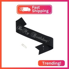 ZHBDPaty 'it's my Birthday' Birthday Girl Sash Glitter with Pearl Pin Party Favo