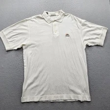 PGA West Cutter & Buck Men's Polo Shirt Size Large Off-White Short Sleeve