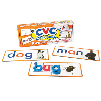 Junior Learning CVC Word Strips Set of 24