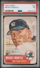 1953 Topps Baseball #82 Mickey Mantle Card Graded PSA 1 New York Yankees '