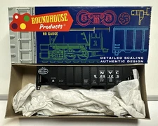 Roundhouse HO Scale NYC New York Central 3-Bay Ribside Hopper Car Kit #924126