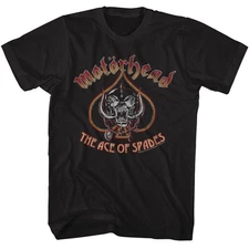 Motorhead - Snaggletooth And Spade - American Classics - Solid Black Adult Short