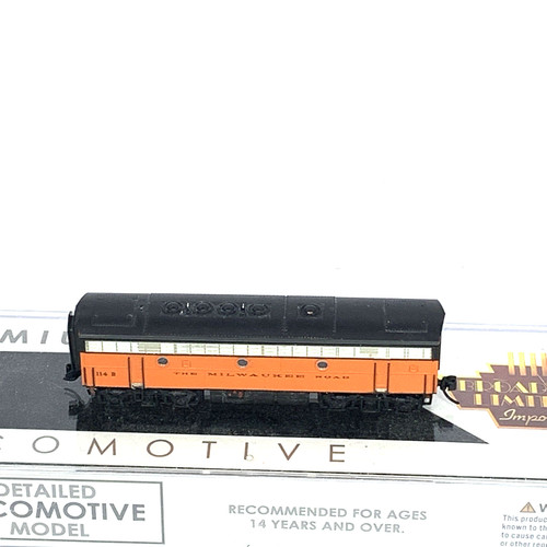 Locomotora Broadway Limited escala N 9083, diésel, EMD F7 - Milwaukee Road 114B | Zustand: Used