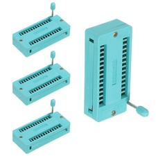 4Pcs 28 Pin IC Test ZIF Socket 2.54mm Pitch