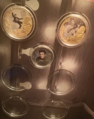 Commemorative Elvis Presley Coins Issued by The London Mint Office. 3 Coins Set