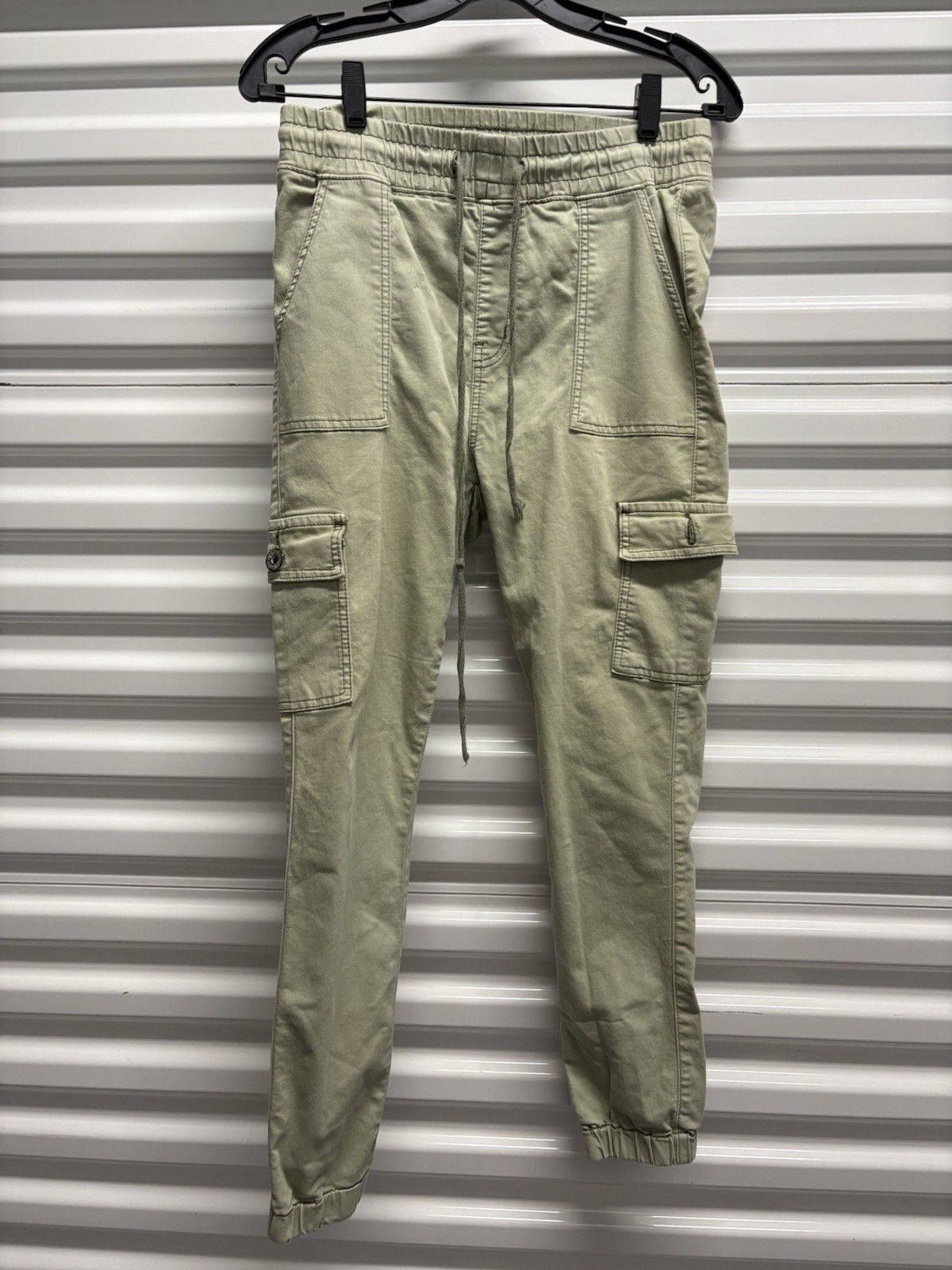 V.I.P. Beige Cargo Pants Drawstring Waist Regular Fit Pockets Men Size 13/31 image 5