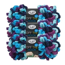 (3 Pack) Lion Brand Yarn 516-210AS Off the Hook Loop Yarn, Hypnotic