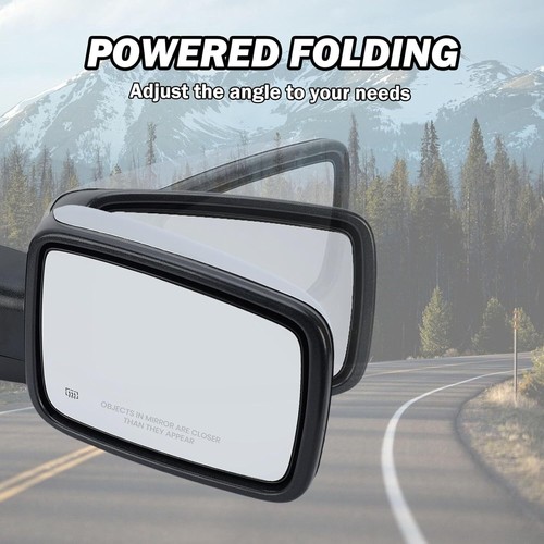 PAIR Power Mirror For Ram 1500 2500 3500 2013-2018 Heated Chrome W/Signal Light - Foto 13 di 17