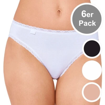 6er Spar-Pack - Sloggi - 24/7 Cotton Lace - Damen - Tai Slip - Unterhose