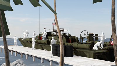 #ad WWII US Navy PT Boat Crew Pacific 10 Figures Set 1 GBP 83.90