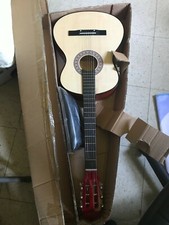 Zeny 38" Natural Acoustic Guitar For Starters Beginners With Guitar Bag, Strap,s