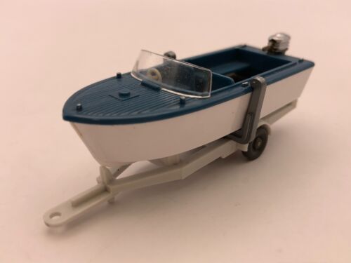 WIKING BOAT WITH TRAILER -BLUE+WHITE H0 1:87- GOOD CONDITION - J17 - Photo 1 sur 5