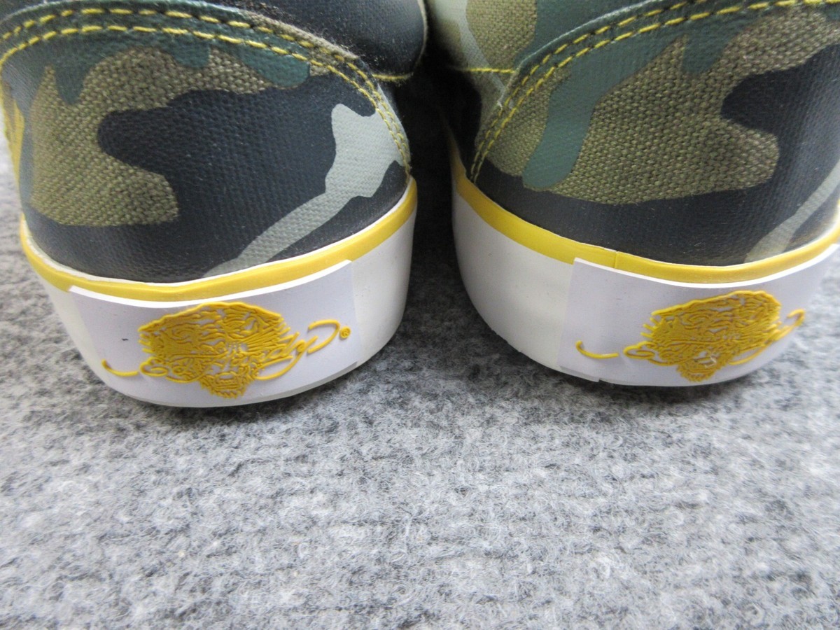 Ed Hardy Louise Lowrise Shoes Mens Size 12 Green Camo  display picture 1