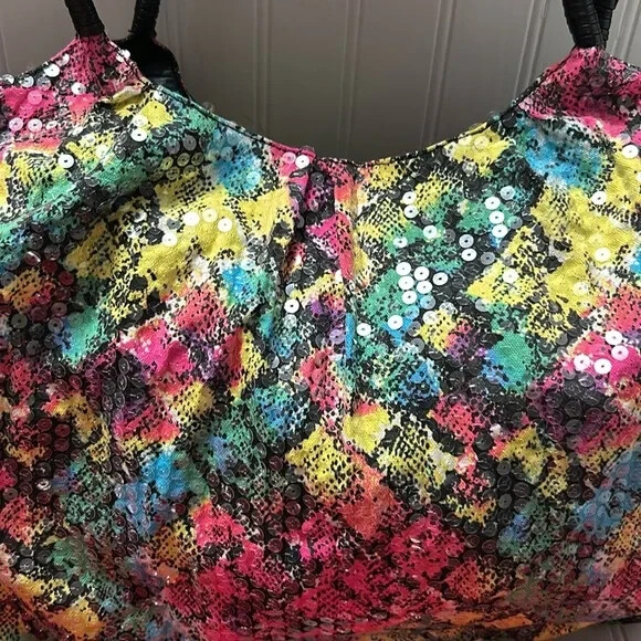 Bongo Rainbow Sequin Shoulder Bag - image 2