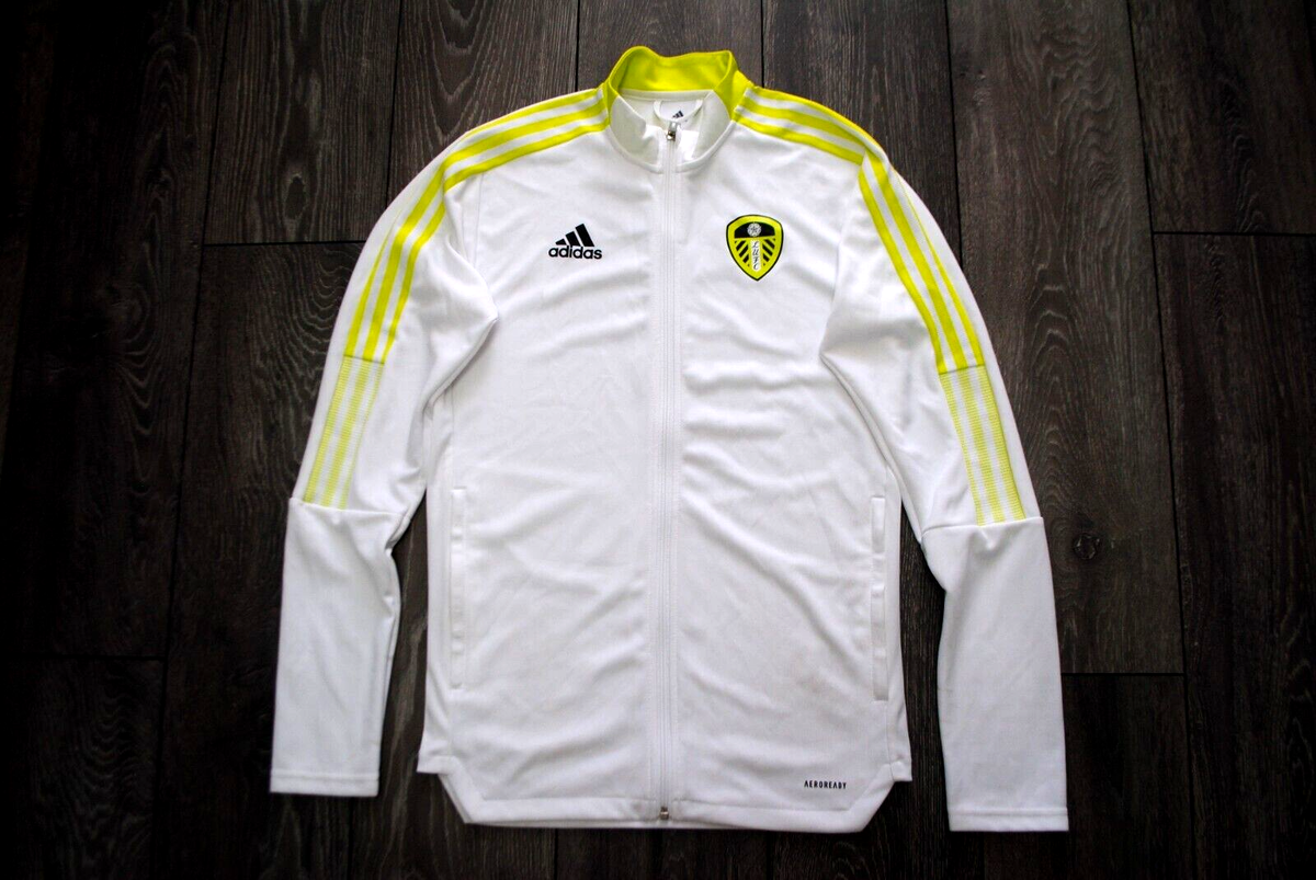 LEEDS UNITED ENGLAND 2021-22 ADIDAS FULL ZIP JACKET TOP