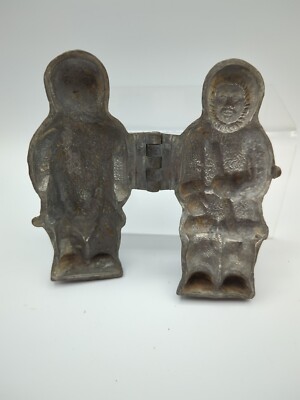 Antique Pewter Chocolate Mold /Ice Cream Mold Eskimo #1104.   Nice