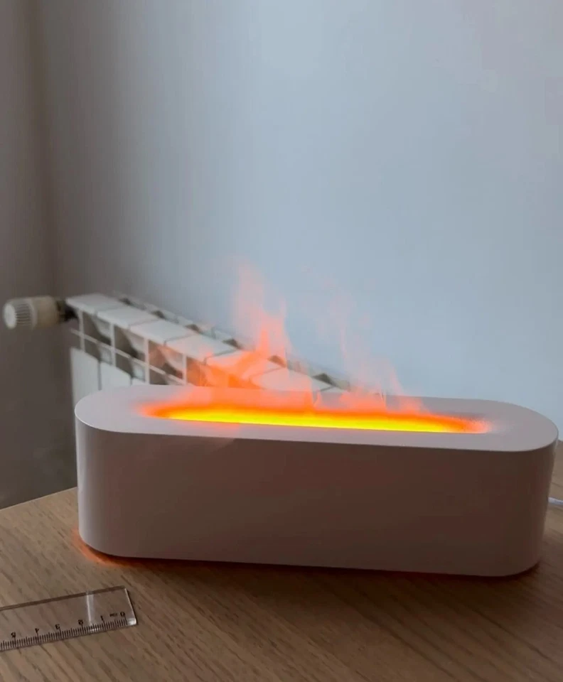 Christmas Gift Essential Oil Flame Air Humidifier Night Light Indoor Decoration - Image 4 of 4