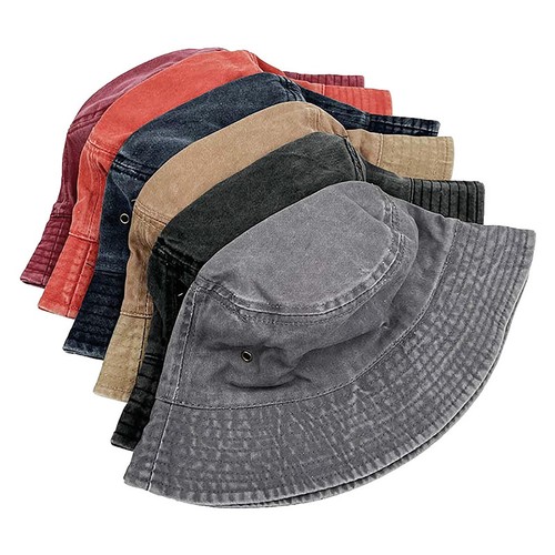 Unisex Men Women WASHED COTTON Outdoor Camping Sports Bucket Hats Fisherman Hat - Picture 3 of 16