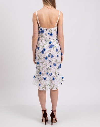 RRP€695 MARCHESA NOTTE Lace Flippy Dress US10 UK14 IT46 XL Lined Strappy - Picture 7 of 10