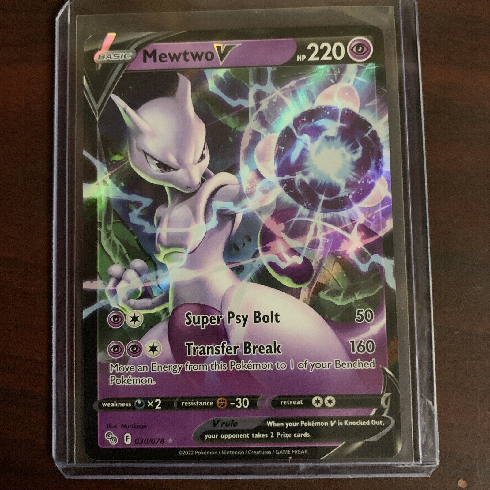 Pokemon GO - MEWTWO V - 030/078 - NM/M!