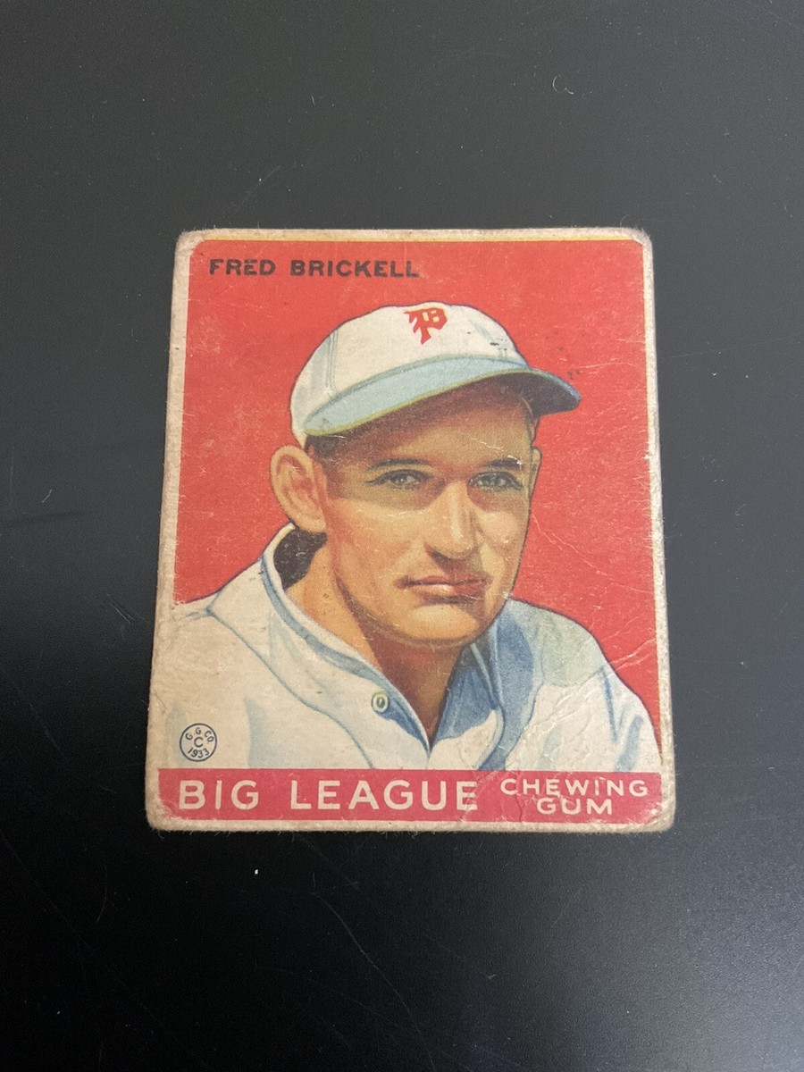 ちぇる　38 1933 Goudey Big League No. 38 Fred Brickell Baseball Card | eBay