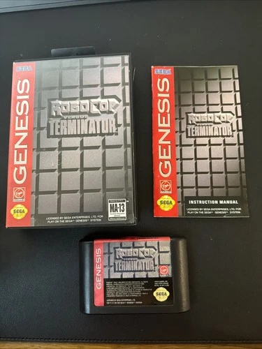 New ListingRoboCop vs. The Terminator (Sega Genesis, 1993) Complete Cib