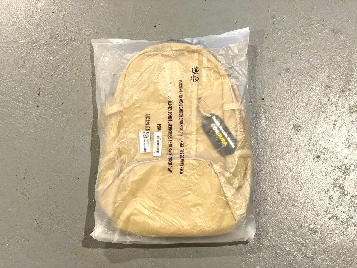 NEW Supreme Box Logo Cordura Tan Backpack SS18 | eBay