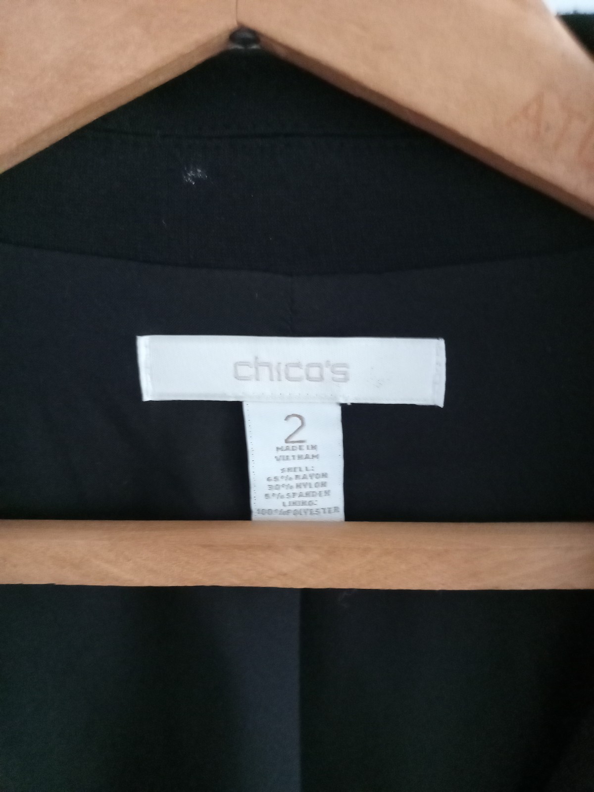 Chicos 2 L-XL Basic Black Jacket Blazer Fully Lin… - image 3
