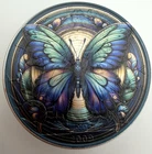 Blue Green Butterfly - American Silver Eagle 1oz  .999 Silver Dollar Coin