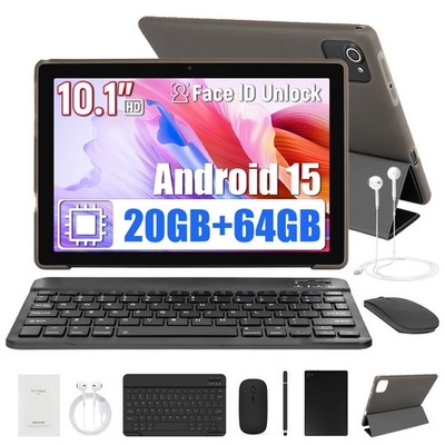 10.1'' Android 15 Tablet 20(3+17) GB RAM 64GB ROM IPS HD LCD WiFi Touchscreen New