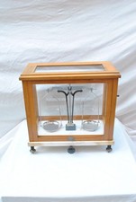ANTICA BILANCIA DA FARMACIA CON TECA IN LEGNO E VETRO BALANCE ANTIQUE OLD 