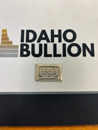 1oz .999 Fine Silver USVI Ingot Co. C. Rhyne & Associates Bar