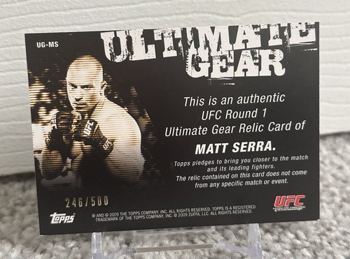 2009 Topps UFC Round 1 MATT SERRA Ultimate Gear Relic CARD #'d /500 - Picture 2 of 2