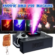 1500W 24LED Vertical Fog Smoke Machine DMX Remote Xmas New Year Stage Wedding DJ