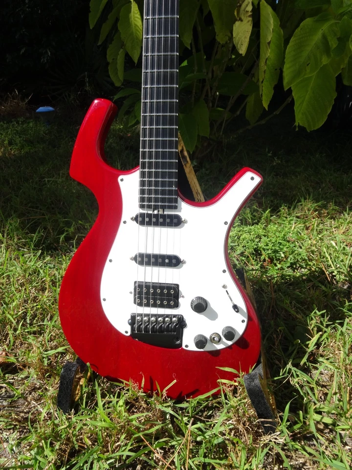 Early USA Parker Nitefly NFV2 Transparent Red Electric Guitar w OEM Gig Bag - Image 3 of 4